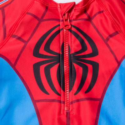 Marvel Avengers Spider-Man UPF 50+ Zip Up One Piece Bathing Suit
