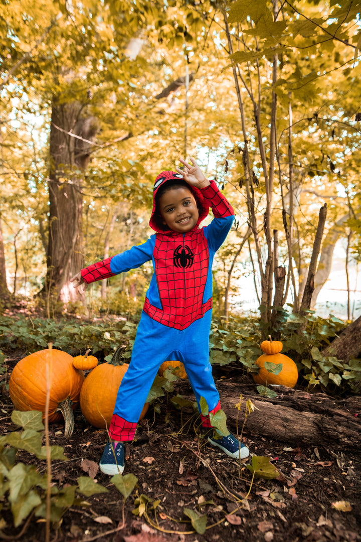 Mono de cosplay con cremallera de Spider-Man de los Vengadores de Marvel