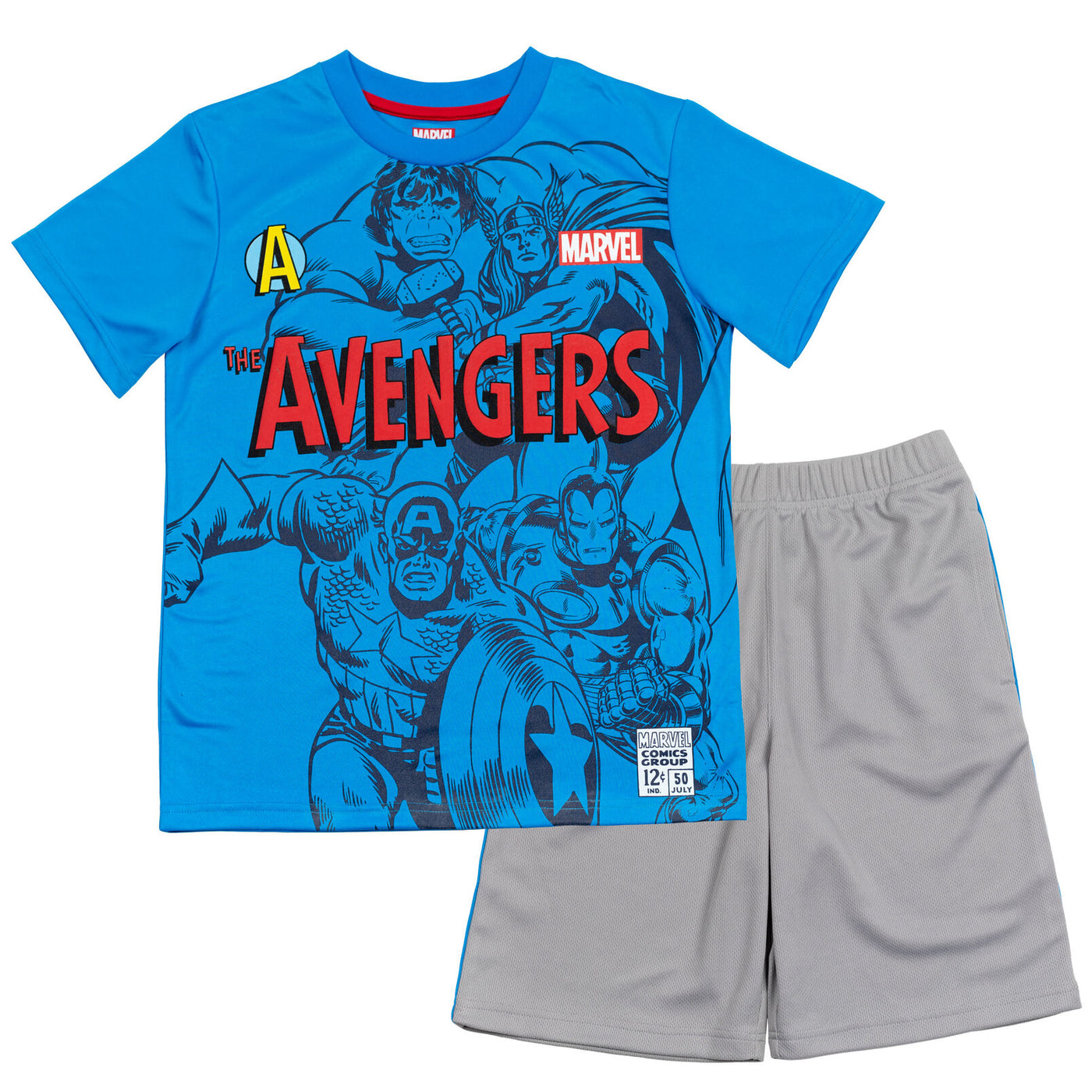 Marvel Avengers T-Shirt and Mesh Shorts Outfit Set