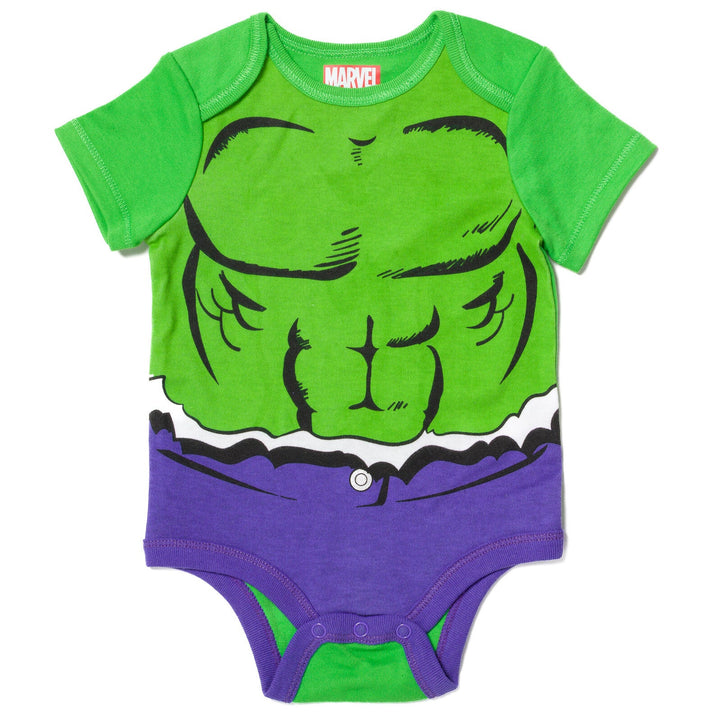 Marvel Avengers The Hulk Bodysuit Pants and Hat 3 Piece Outfit Set - imagikids