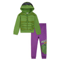 Marvel Avengers The Hulk Fleece Cosplay Pullover Hoodie and Jogger Pants Outfit Set