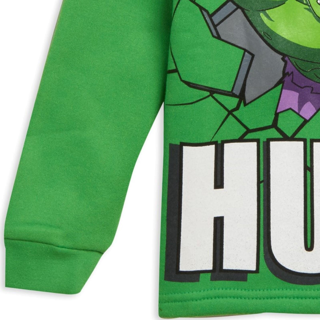 Marvel Avengers The Hulk Fleece Pullover Hoodie and Pants Outfit Set - imagikids