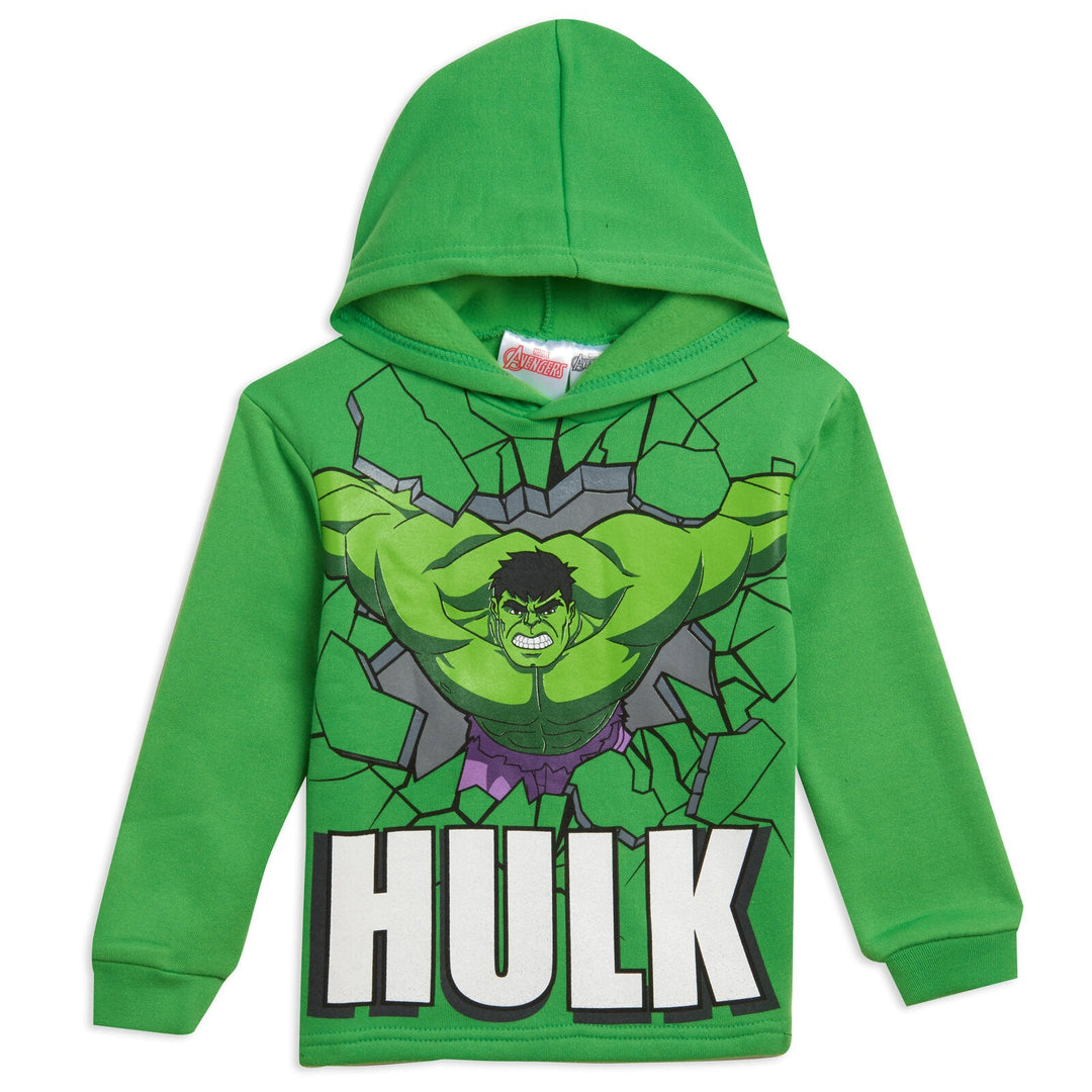 Marvel Avengers The Hulk Fleece Pullover Hoodie and Pants Outfit Set - imagikids