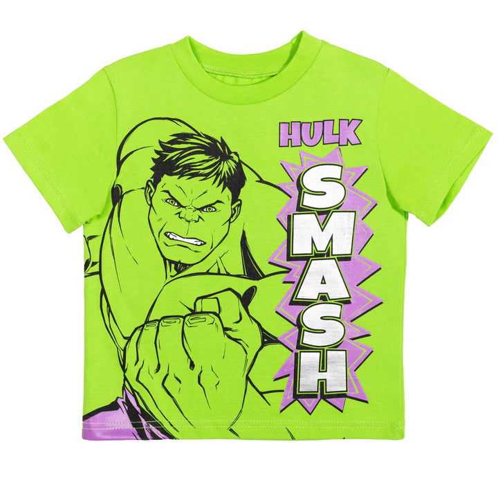 Marvel Avengers The Hulk T - Shirt and Mesh Shorts Outfit Set - imagikids