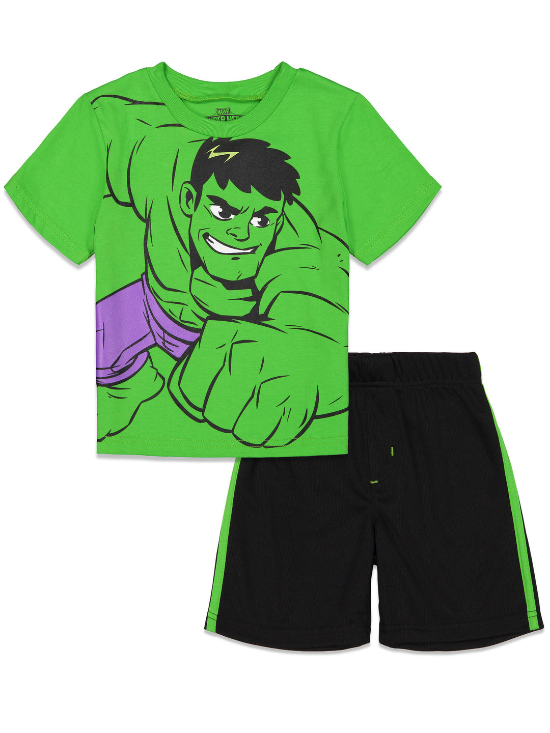 Conjunto de camiseta gráfica y pantalones cortos Marvel Avengers Hulk