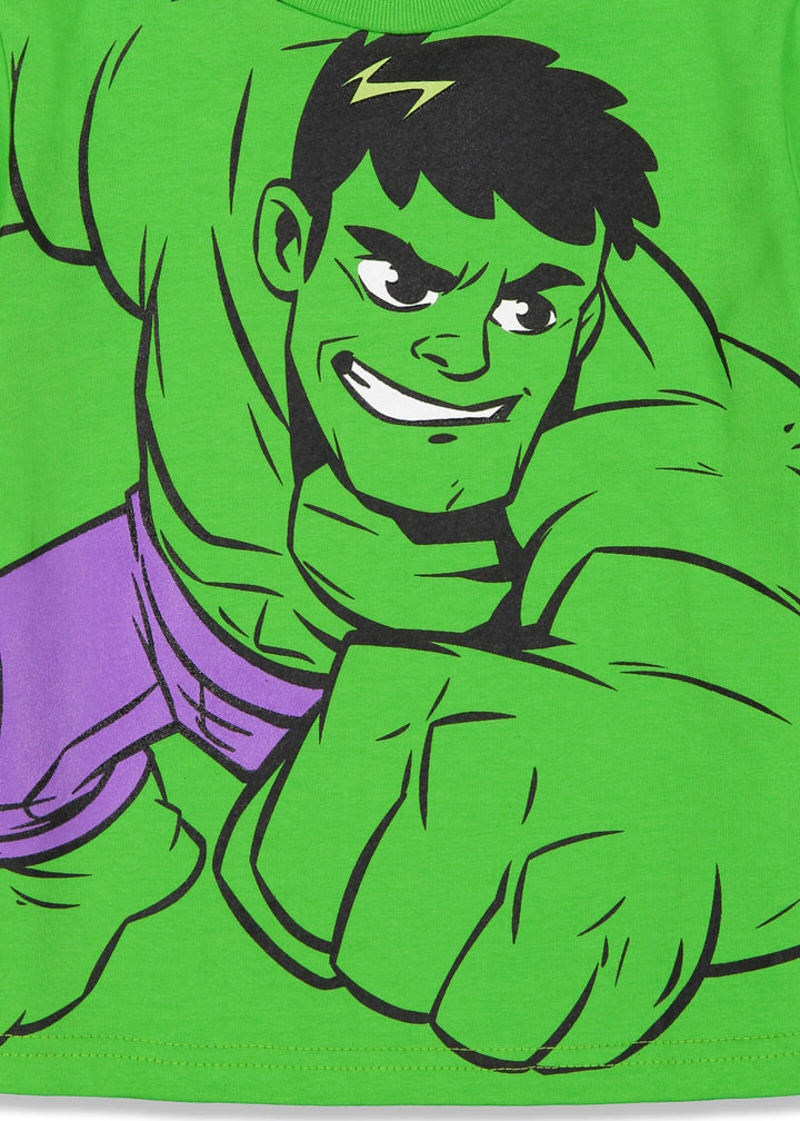 Conjunto de camiseta gráfica y pantalones cortos Marvel Avengers Hulk