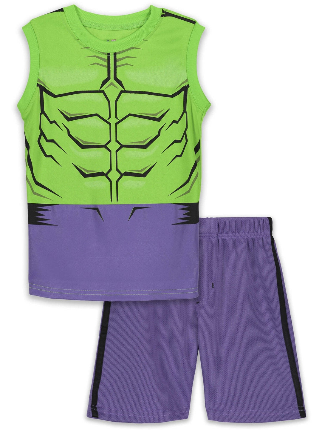 Marvel Avengers The Hulk Tank Top and Mesh Shorts Outfit Set - imagikids