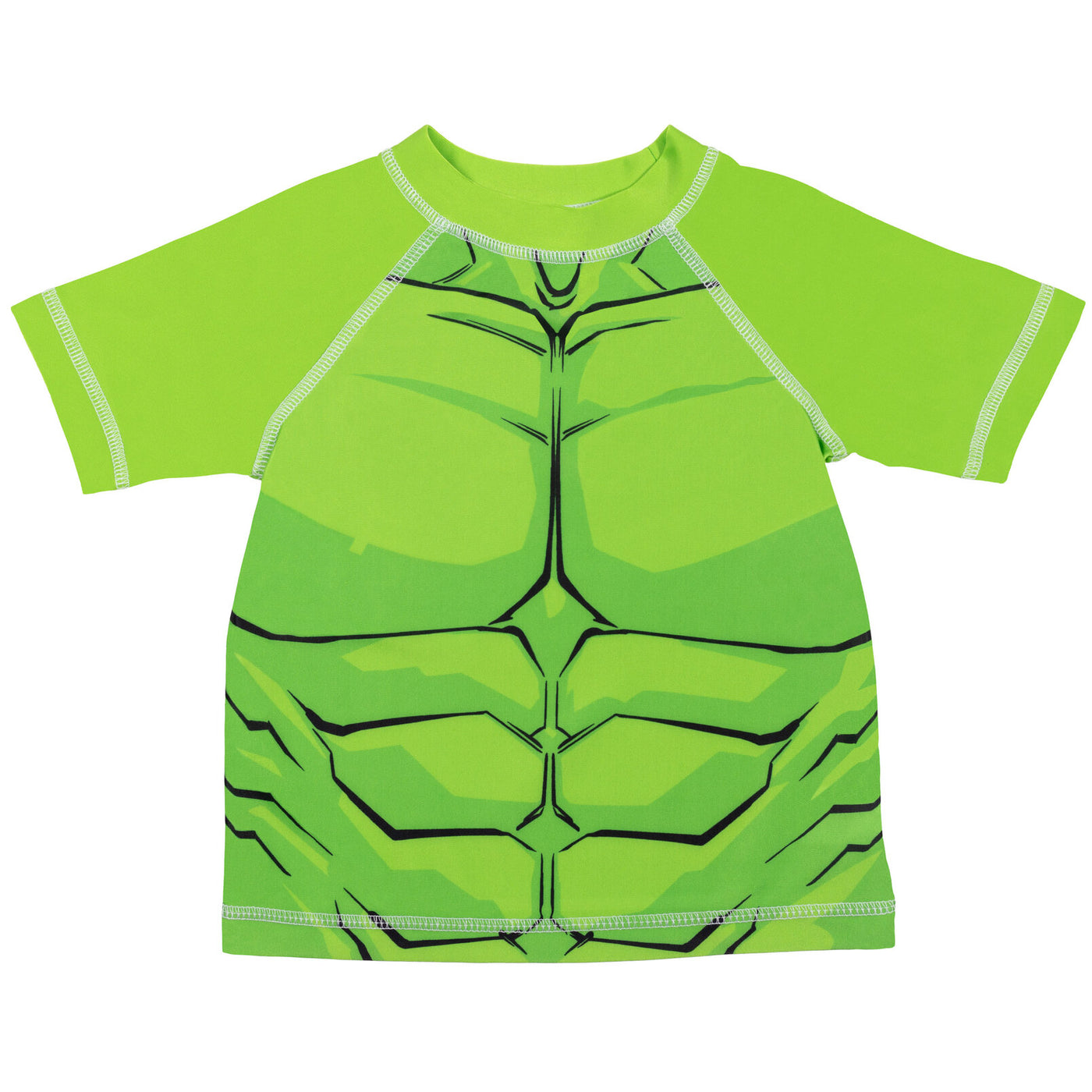 Marvel Avengers The Hulk UPF 50+ Pullover Rash Guard Swim Trunks Outfit Set
