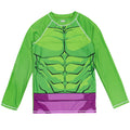 Marvel Avengers The Hulk UPF 50+ Rash Guard Swim Shirt