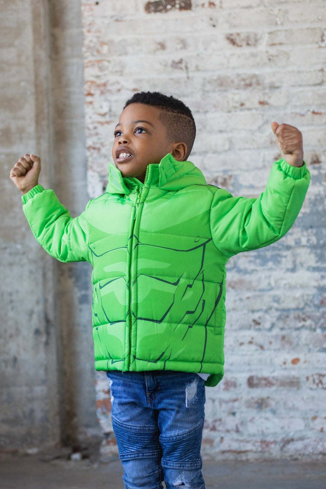 Marvel Avengers The Hulk Zip Up Winter Coat Puffer Jacket | imagikids ...