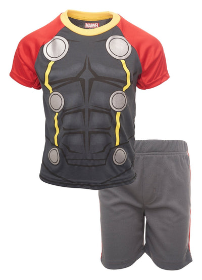 Marvel Avengers Thor Cosplay Athletic T - Shirt Shorts Outfit Set - imagikids