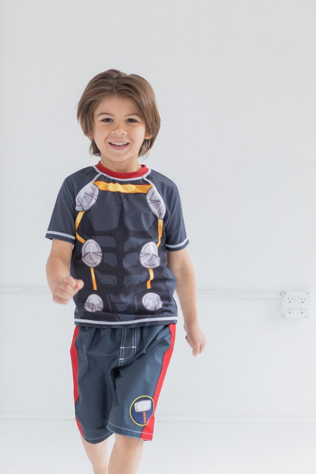 Marvel Avengers Thor Rash Guard and Swim Trunks Outfit Set - imagikids