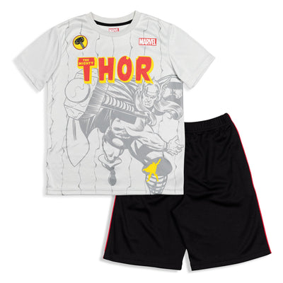 Marvel Avengers Thor T - Shirt and Mesh Shorts Outfit Set - imagikids