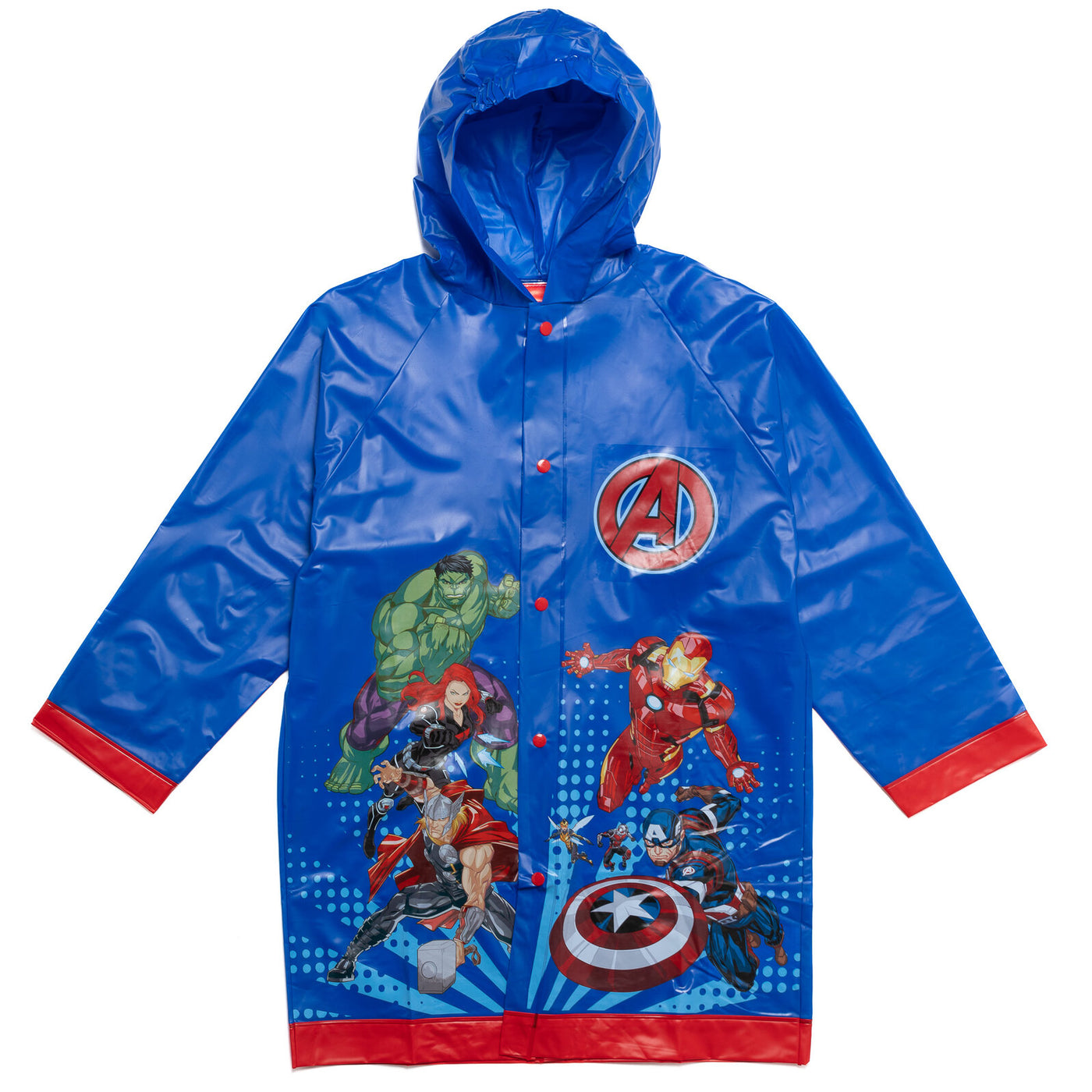 Marvel Avengers Waterproof Hooded Rain Jacket Coat