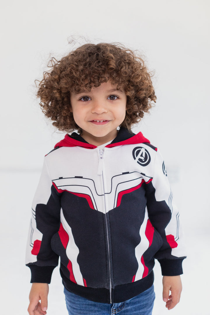 Sudadera con capucha de cosplay con cremallera y bolsillos de The Avengers Fleece