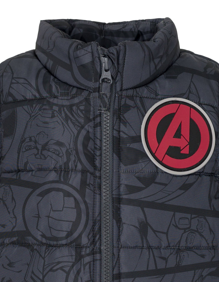 Marvel Avengers Zip Up Vest 2fer Jacket and Pullover Fleece Hoodie - imagikids