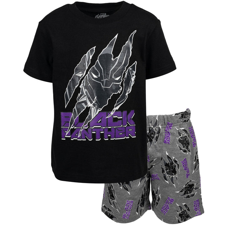 Marvel Black Panther Graphic T - Shirt & French Terry Shorts - imagikids