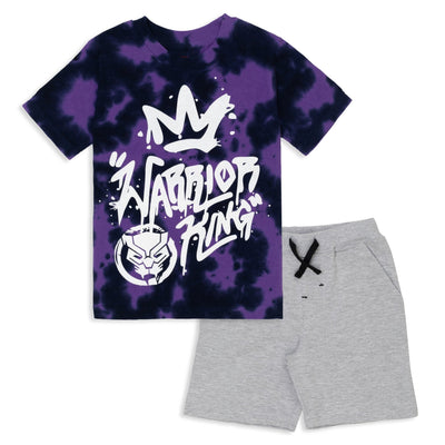 Marvel Black Panther Graphic T - Shirt & French Terry Shorts - imagikids