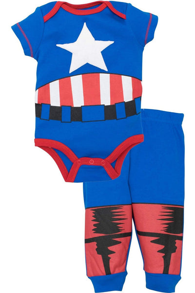 Marvel Captain America Cosplay Bodysuit and Pants Set - imagikids
