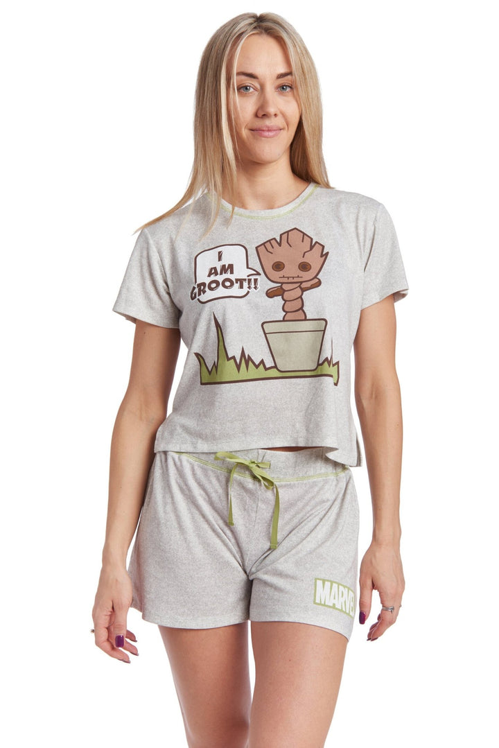 Marvel Guardians of the Galaxy Groot Pajama Shirt and Shorts Sleep Set - imagikids