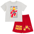 Marvel Iron Man and His Awesome Friends T-Shirt and Mesh Shorts Outfit Set Toddler to Big Kid