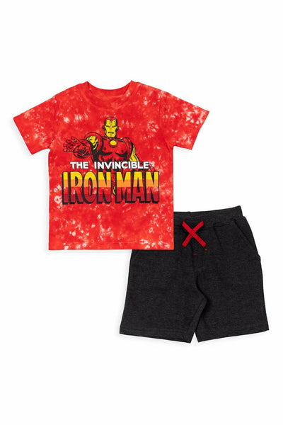 Marvel Iron Man Graphic T - Shirt & French Terry Shorts - imagikids