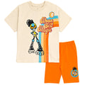 Marvel Moon Girl and Devil Dinosaur Moon Girl Oversized Drop Shoulder T-Shirt and Bike Shorts Outfit Set