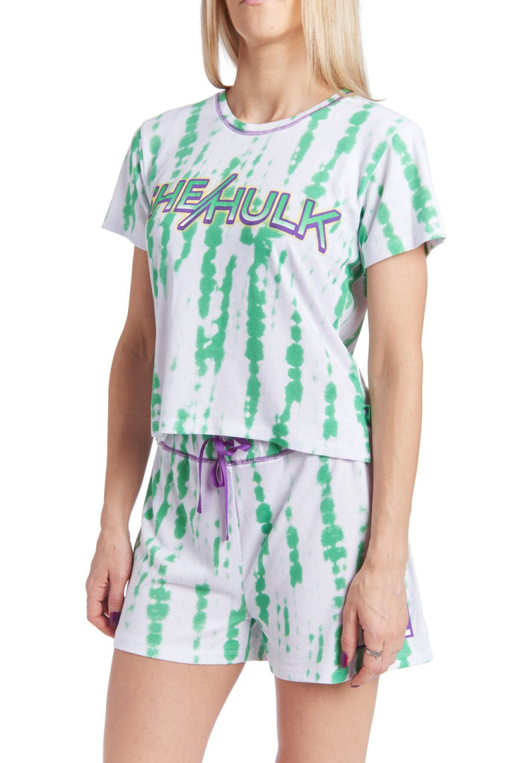 Marvel She Hulk Pullover Pajama Shirt and Shorts Sleep Set - imagikids