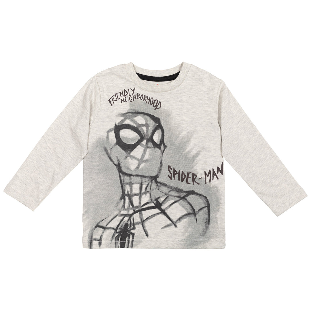 Spiderman paquete de 3 camisetas gráficas de manga larga raglán