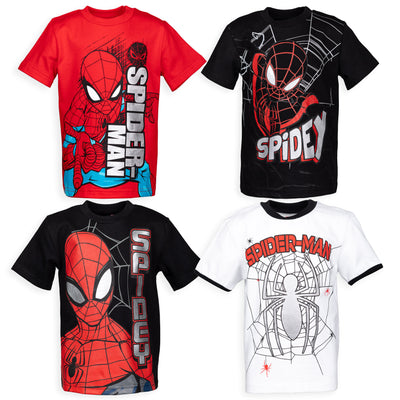 Marvel Spider-Man 4 Pack Pullover T-Shirts