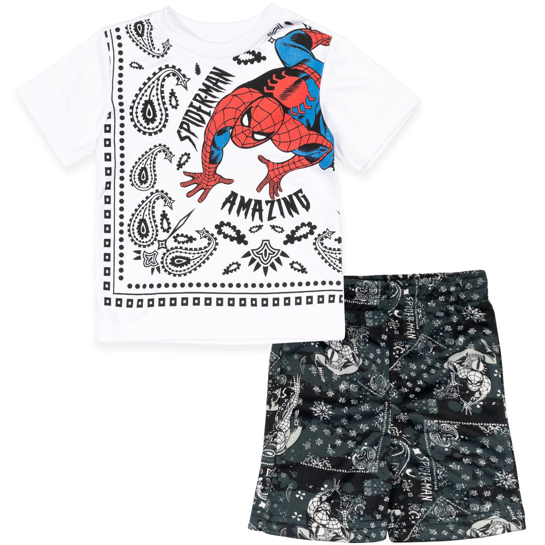 Marvel Spider - Man Athletic T - Shirt & Shorts Outfit Set - imagikids