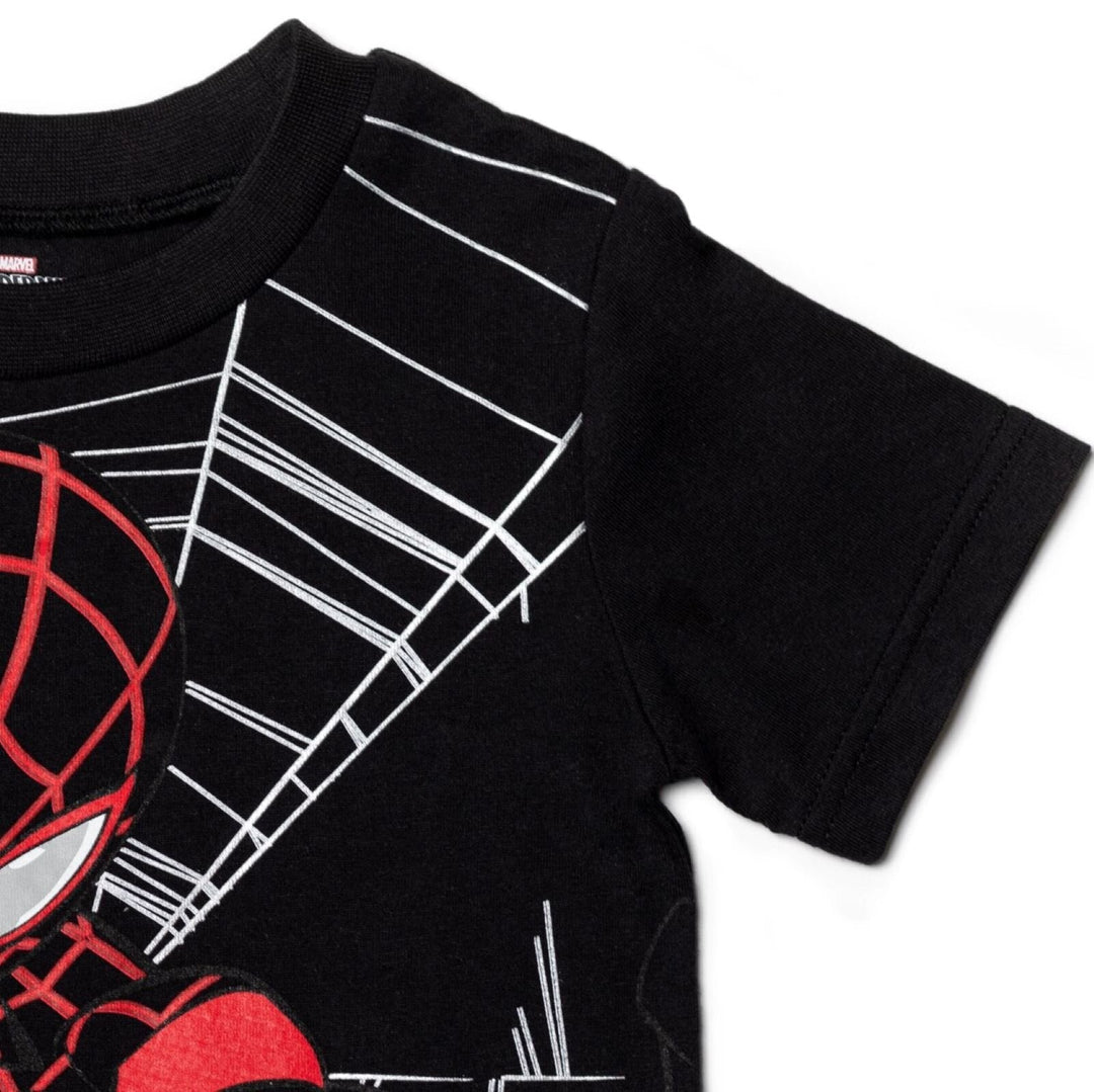 Marvel Spider - Man Avengers Avengers Cosplay T - Shirt and Mesh Shorts Outfit Set - imagikids