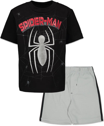 Marvel Spider - Man Avengers Avengers Cosplay T - Shirt and Mesh Shorts Outfit Set - imagikids