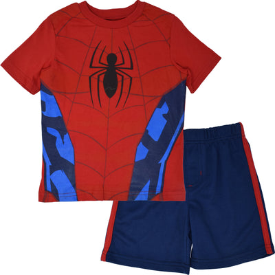 Marvel Spider-Man Avengers Avengers Cosplay T-Shirt and Mesh Shorts Outfit Set