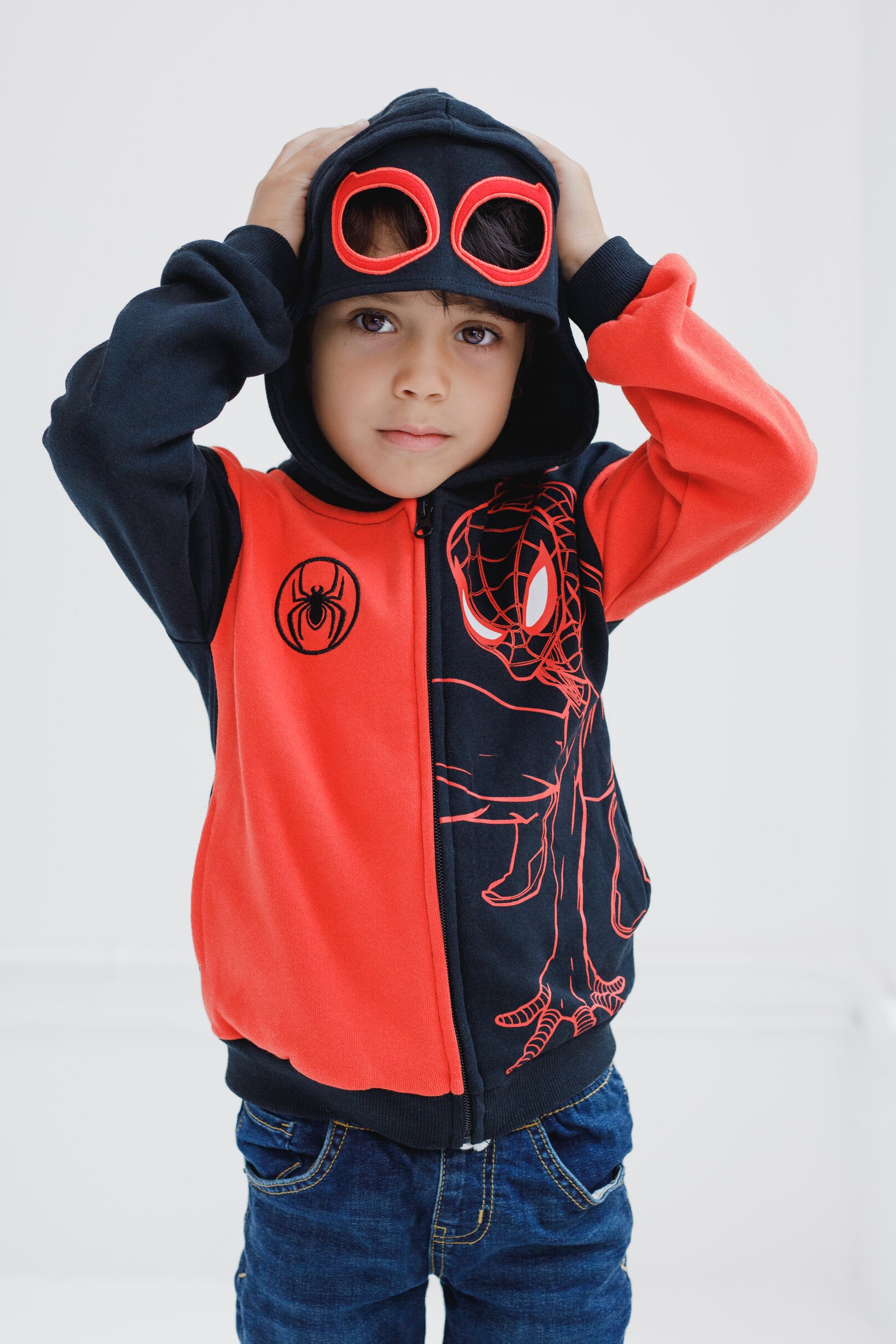 Marvel Spider-Man Avengers Fleece Zip Up Cosplay Hoodie | FREE