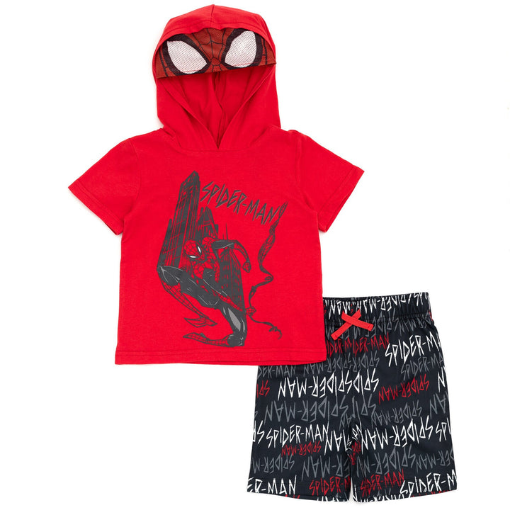 Marvel Spider - Man Cosplay T - Shirt and Mesh Shorts Outfit Set - imagikids