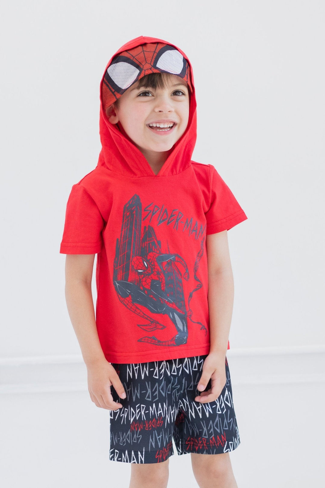 Marvel Spider - Man Cosplay T - Shirt and Mesh Shorts Outfit Set - imagikids