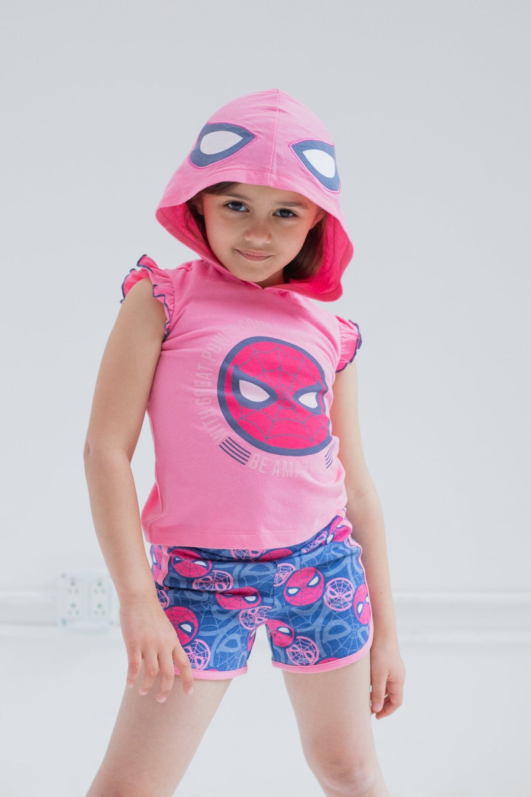 Marvel Spider - Man Cosplay Tank Top and Active Retro Dolphin French Terry Shorts - imagikids