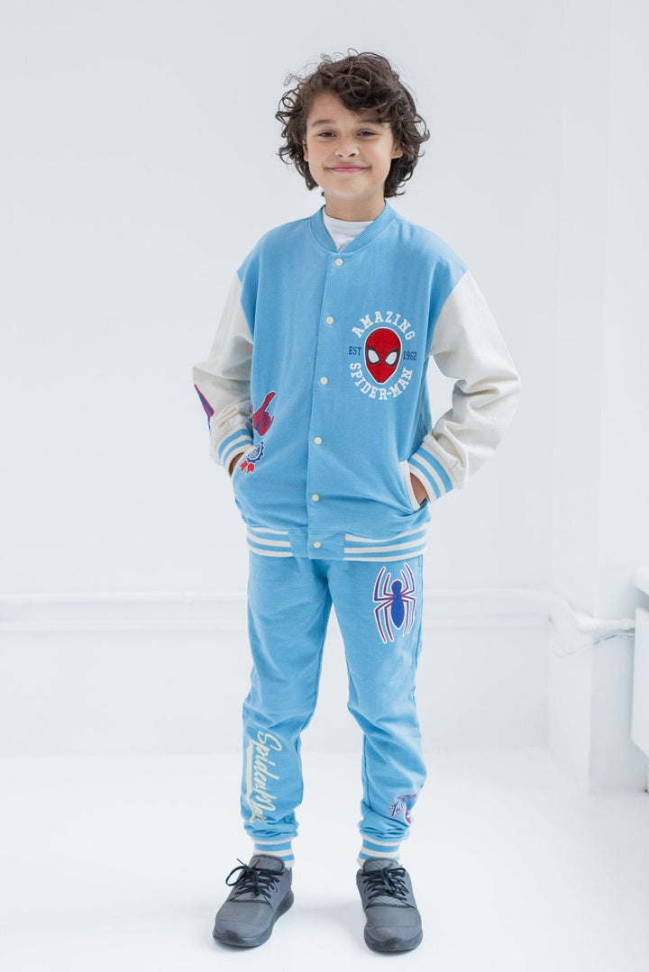 Marvel Spider - Man Fleece Bomber Jacket and Jogger Pants - imagikids