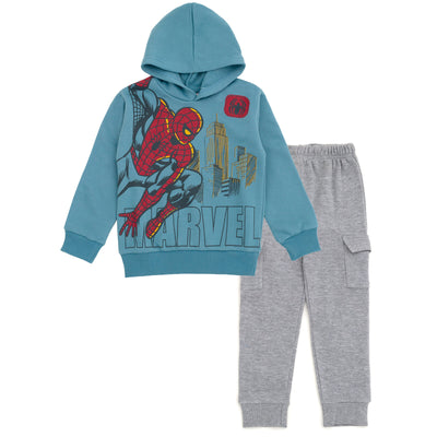 Marvel Spider-Man Fleece Pullover Hoodie and Jogger Pants Outfit Set