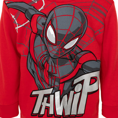 Marvel Spider - Man Fleece Pullover Hoodie and Pants Outfit Set - imagikids