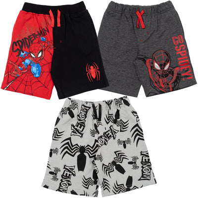 Paquete de 3 pantalones cortos de rizo francés Marvel Spider-Man