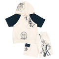 Marvel Spider-Man French Terry Pullover Hoodie and Shorts