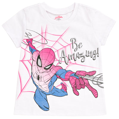 Marvel Spider-Man Girls T-Shirt Skirt and Scrunchie 3 Piece Outfit Set