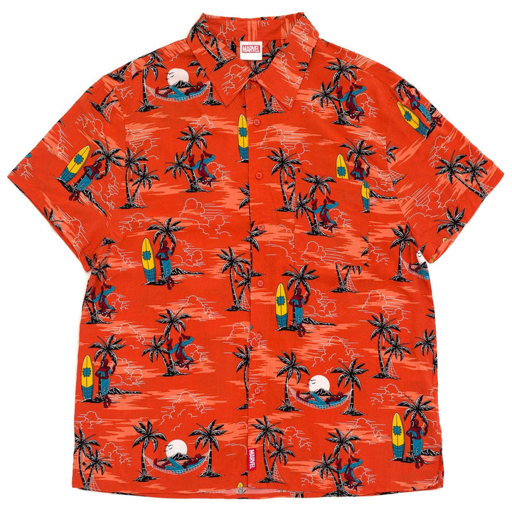 Marvel Spider - Man Matching Family Hawaiian Button Down Dress Shirt - imagikids