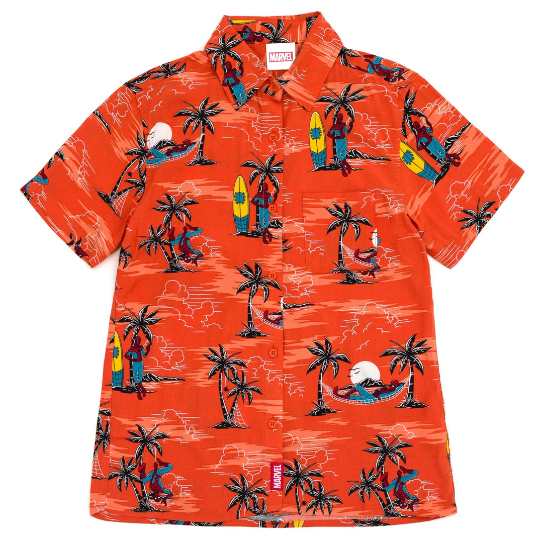 Marvel Spider - Man Matching Family Hawaiian Button Down Dress Shirt - imagikids