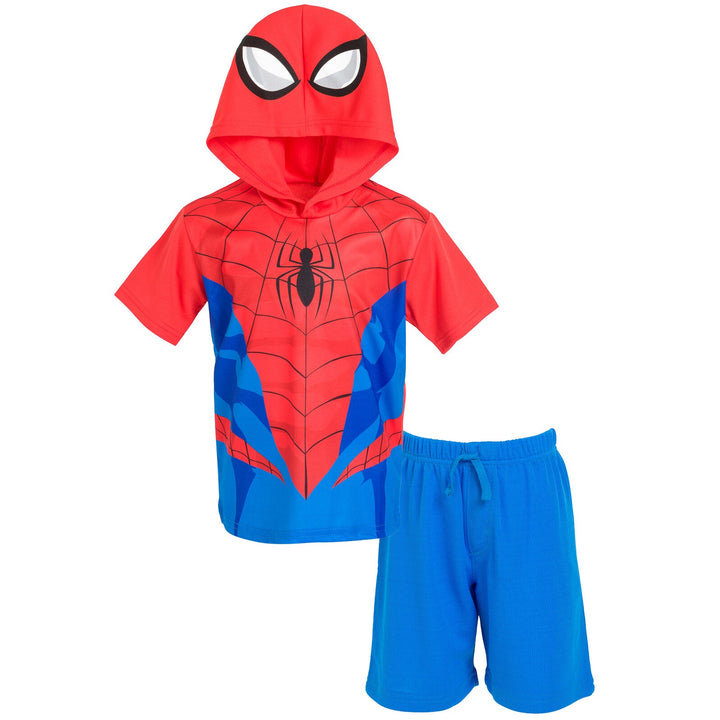 Marvel Spider - Man Mesh Athletic T - Shirt Shorts Outfit Set - imagikids