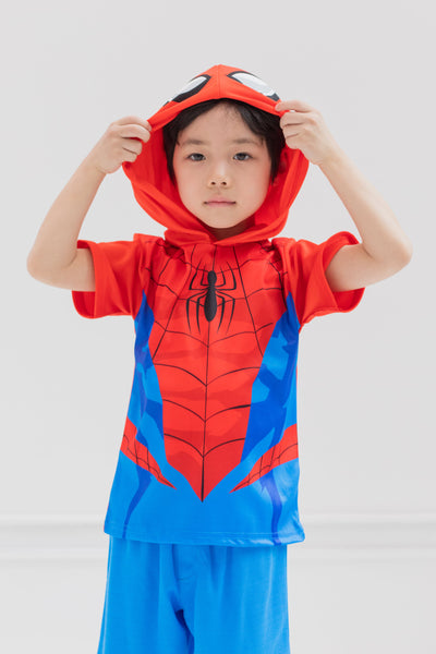 Marvel Spider-Man Mesh Athletic T-Shirt Shorts Outfit Set