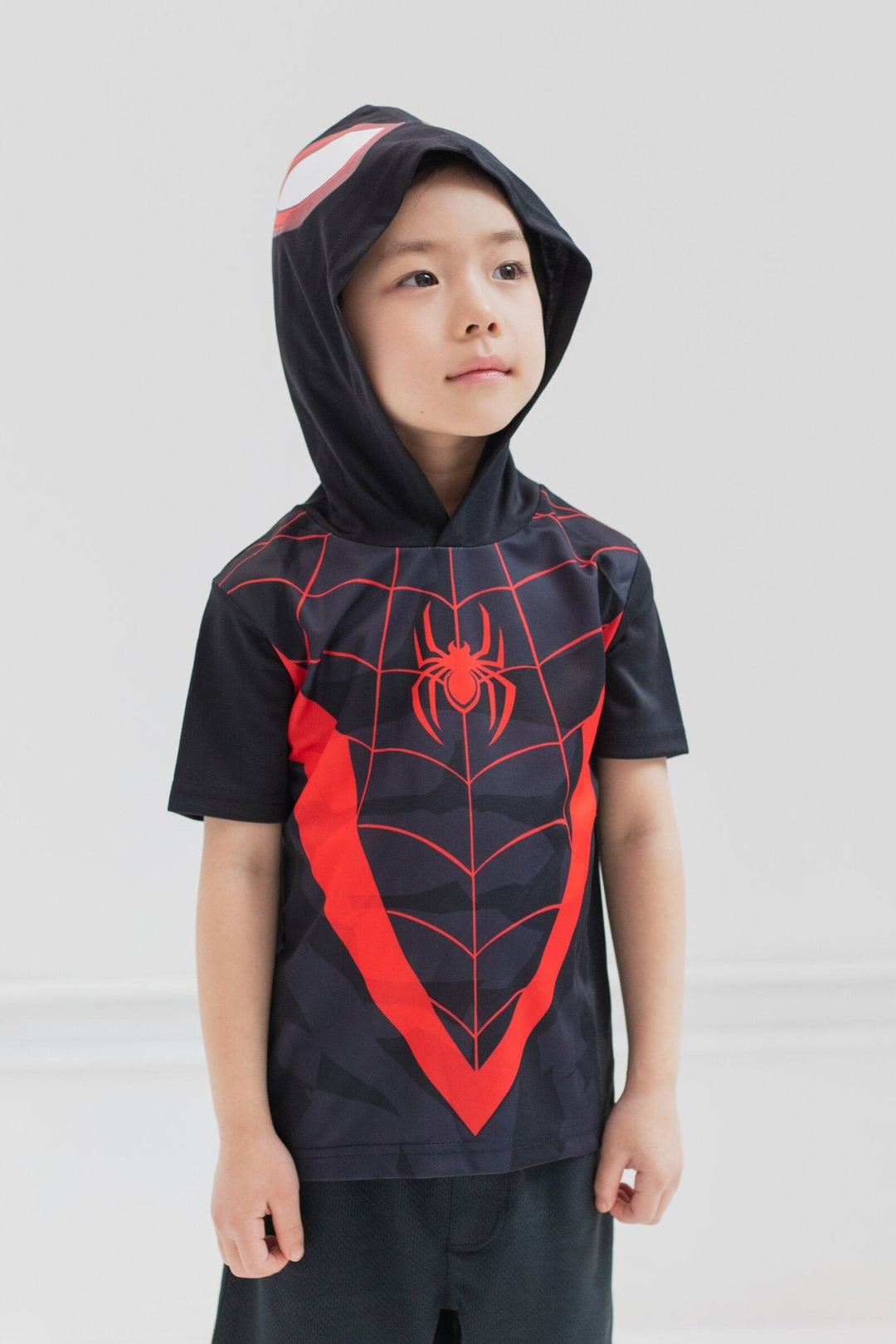 Marvel Spider - Man Miles Morales Athletic T - Shirt Mesh Shorts Outfit Set - imagikids