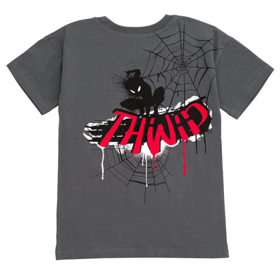 Marvel Spider - Man Miles Morales Drop Shoulder T - Shirt and French Terry Shorts Outfit Set - imagikids